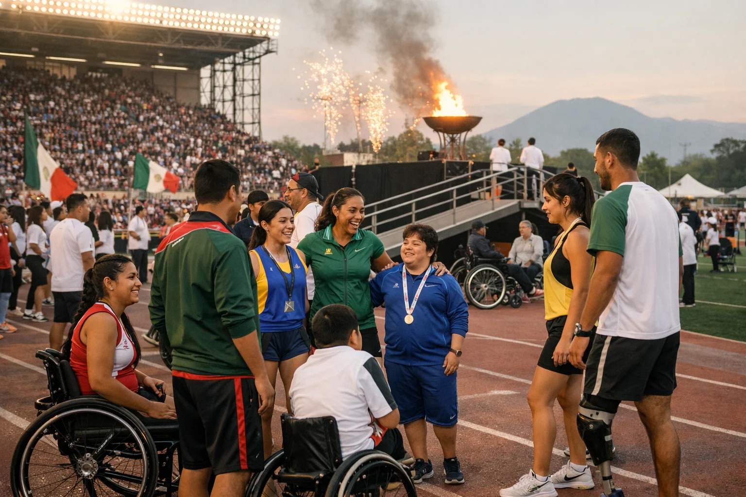 Atletas diversos conviven en ceremonia inaugural de evento deportivo en M&eacute;xico con enfoque en inclusi&oacute;n y accesibilidad